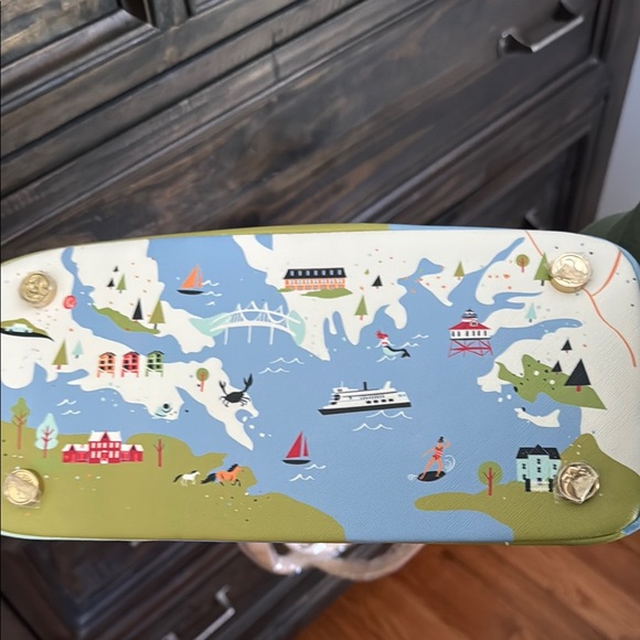 Spartina 449 Map Print Tote Bag - Bay Dreams - Picture 5 of 6